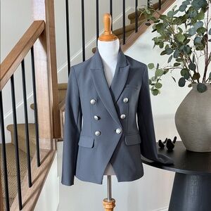 Express Steel Gray Double-Breasted Blazer NWOT Size XS